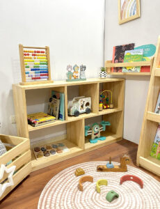 Organizador Montessori de 5 cubos