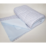 Edredón Ballenitas Celeste/Plomo