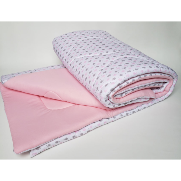 Edredón Ballenitas Rosado/Plomo - Imagen 3