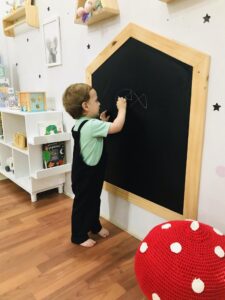 Pizarra casita para tiza