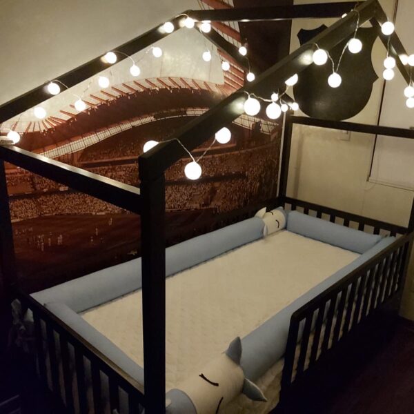 Baby Crib Bumper - Caballo celeste - Imagen 4