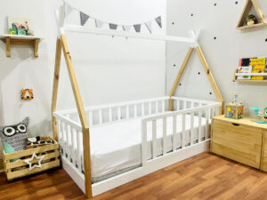 Cama Tipi Evolutiva en Acabado Mixto