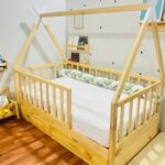 Cama tipi con cajones inferiores