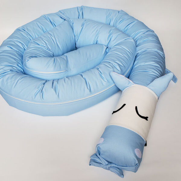 Baby Crib Bumper - Caballo celeste - Imagen 3