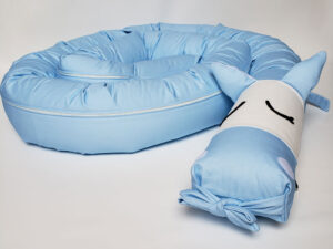 Baby Crib Bumper - Caballo celeste - Imagen 2