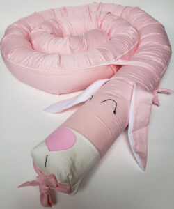 Baby Crib Bumper - Conejo Rosa - Imagen 3
