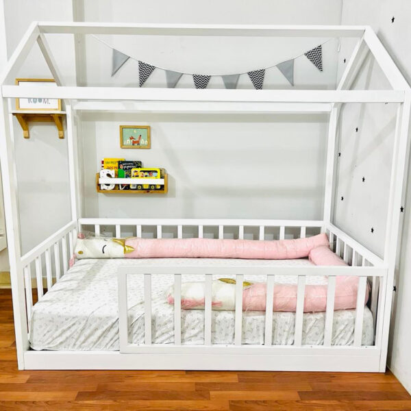 Cama Little house con 4 Barandas blanca - Imagen 2