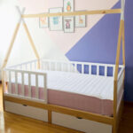 Cama tipi con cajones inferiores - acabado mixto