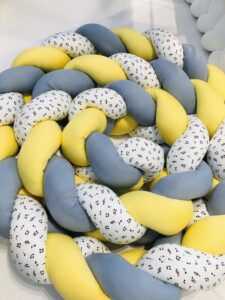 Protector trenzados - Amarillo - Gris - Blanco con notas musicales - Imagen 3
