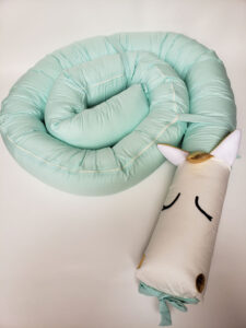 Baby Crib Bumper - Unicornio menta