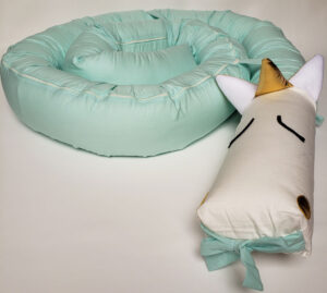 Baby Crib Bumper - Unicornio menta - Imagen 2