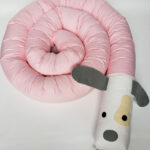 Baby Crib Bumper - Perro rosa