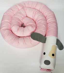 Baby Crib Bumper - Perro rosa