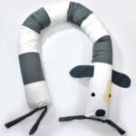 Baby Crib Bumper - Perro gris y blanco
