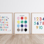 Trío alfabeto, colores y números