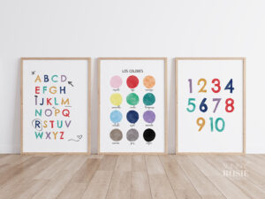 Trío alfabeto, colores y números