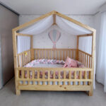 Cama cuna cabaña natural