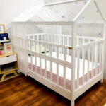 Cama cuna little house acabado gloss