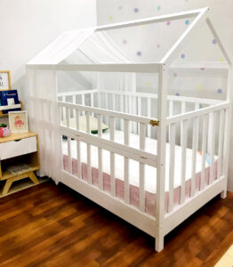 Cama cuna little house acabado gloss